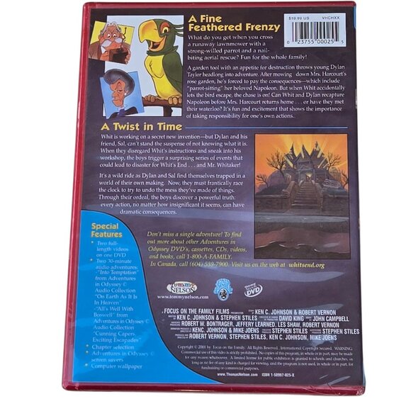 Adventures In Odyssey DVD A Fine Feathered Frenzy and Twist In Time SEALED 2001 - Picture 2 of 14